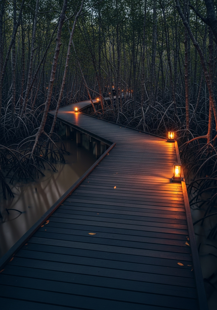 Boardwalk — mangrove integration